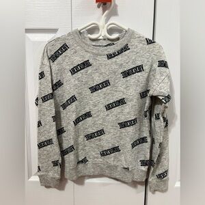 Abercrombie & Fitch kids Logo Print Gray Crewneck Sweater